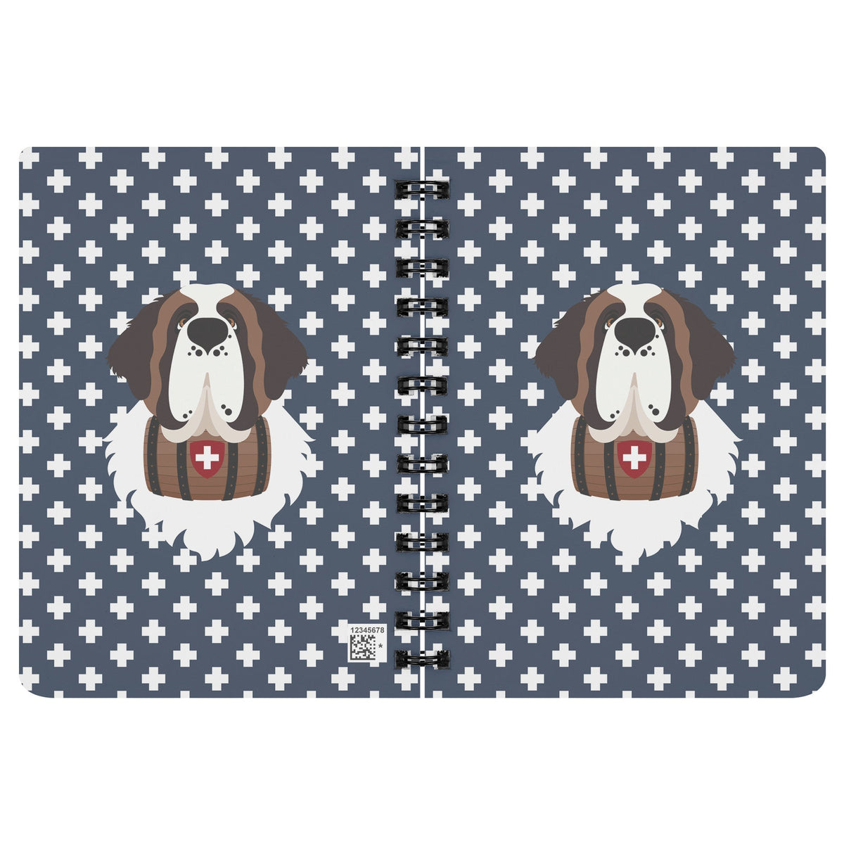 Blue Cross St Bernard Spiral Notebook - Lucy + Norman