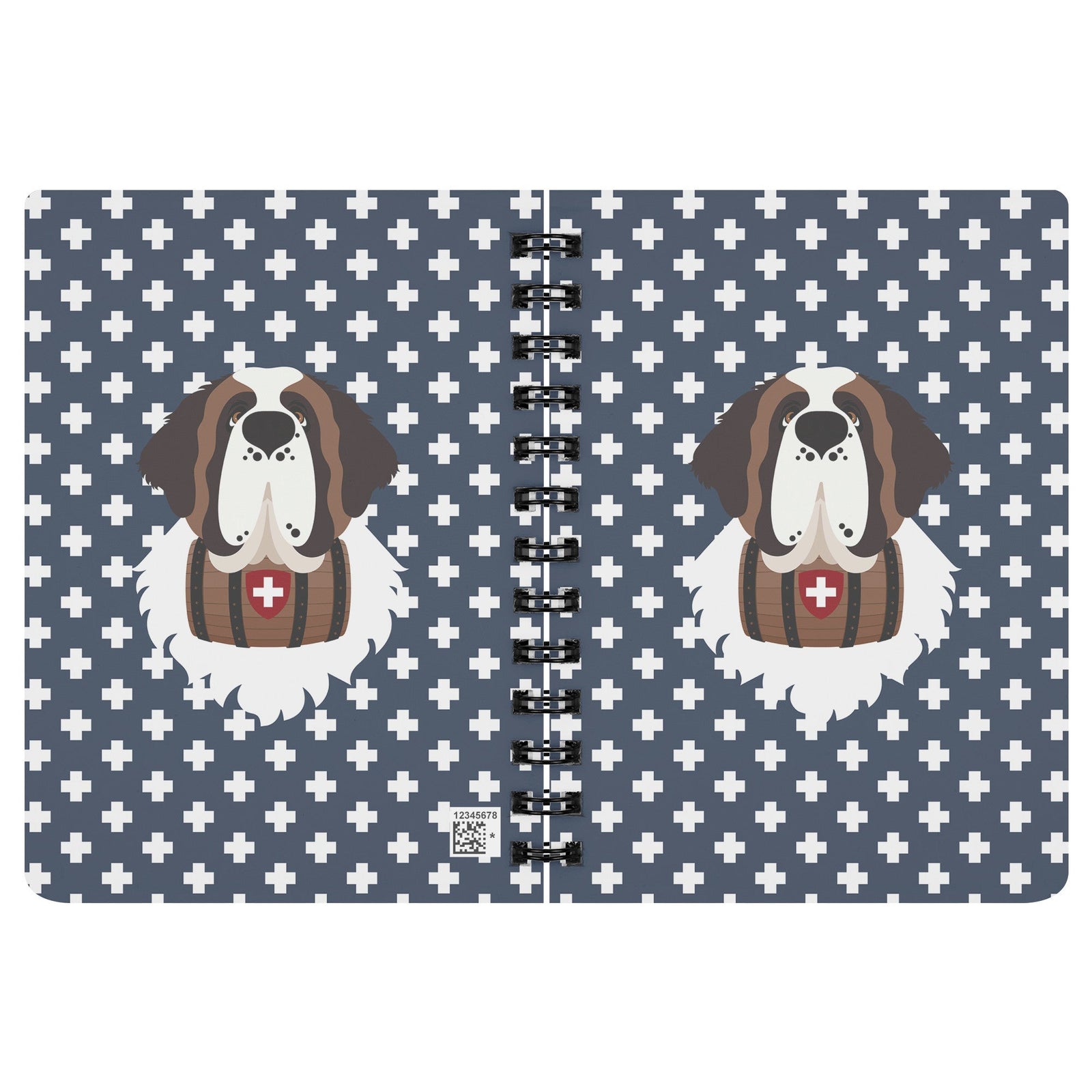 Blue Cross St Bernard Spiral Notebook - Lucy + Norman