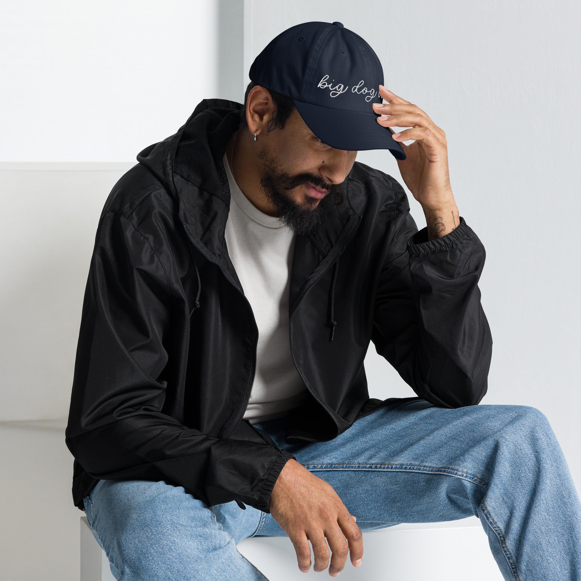Choose Your Phrase Saint Bernard Dog Embroidered Dad Hat - Lucy + Norman
