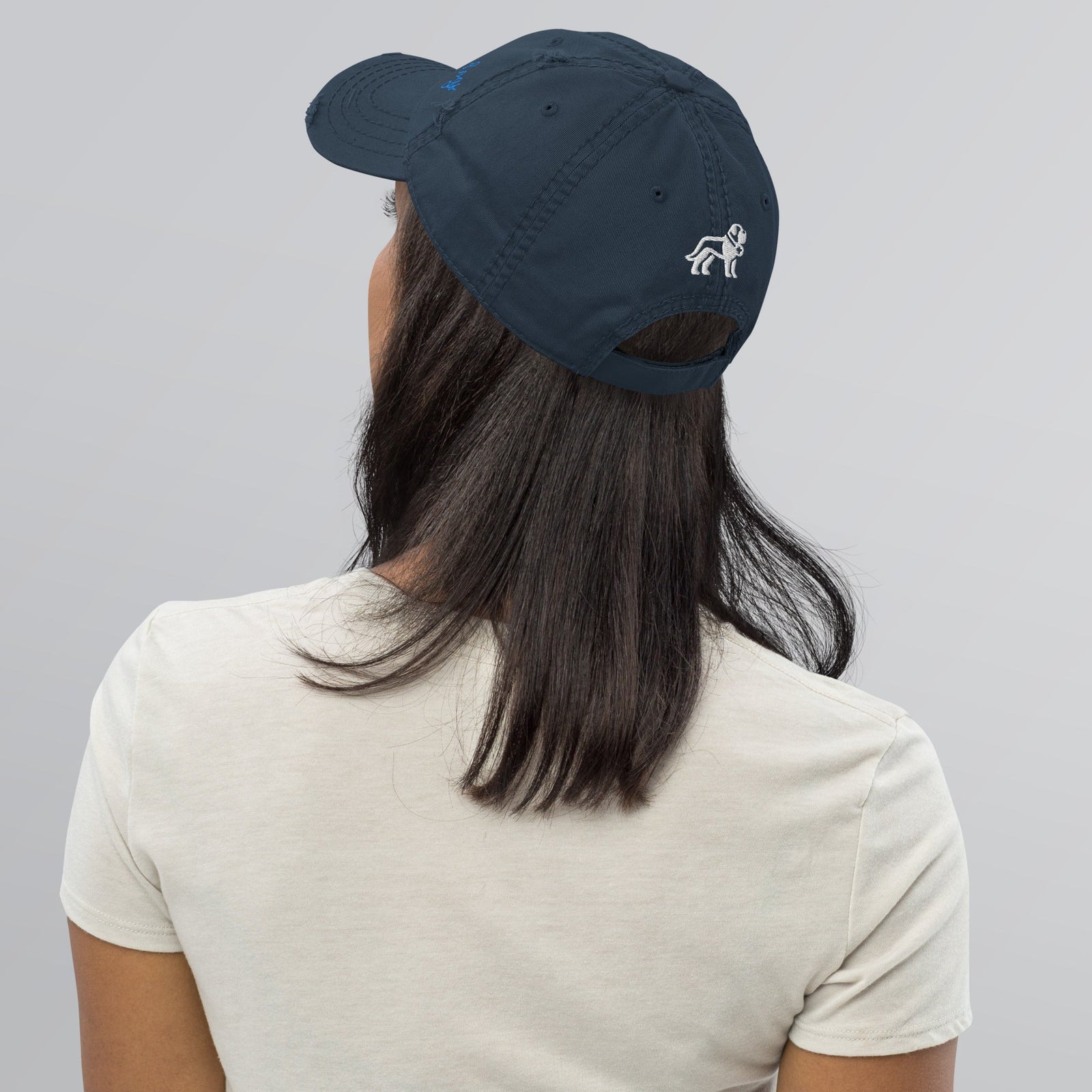 Choose Your Phrase Saint Bernard Embroidered Distressed Hat - Lucy + Norman