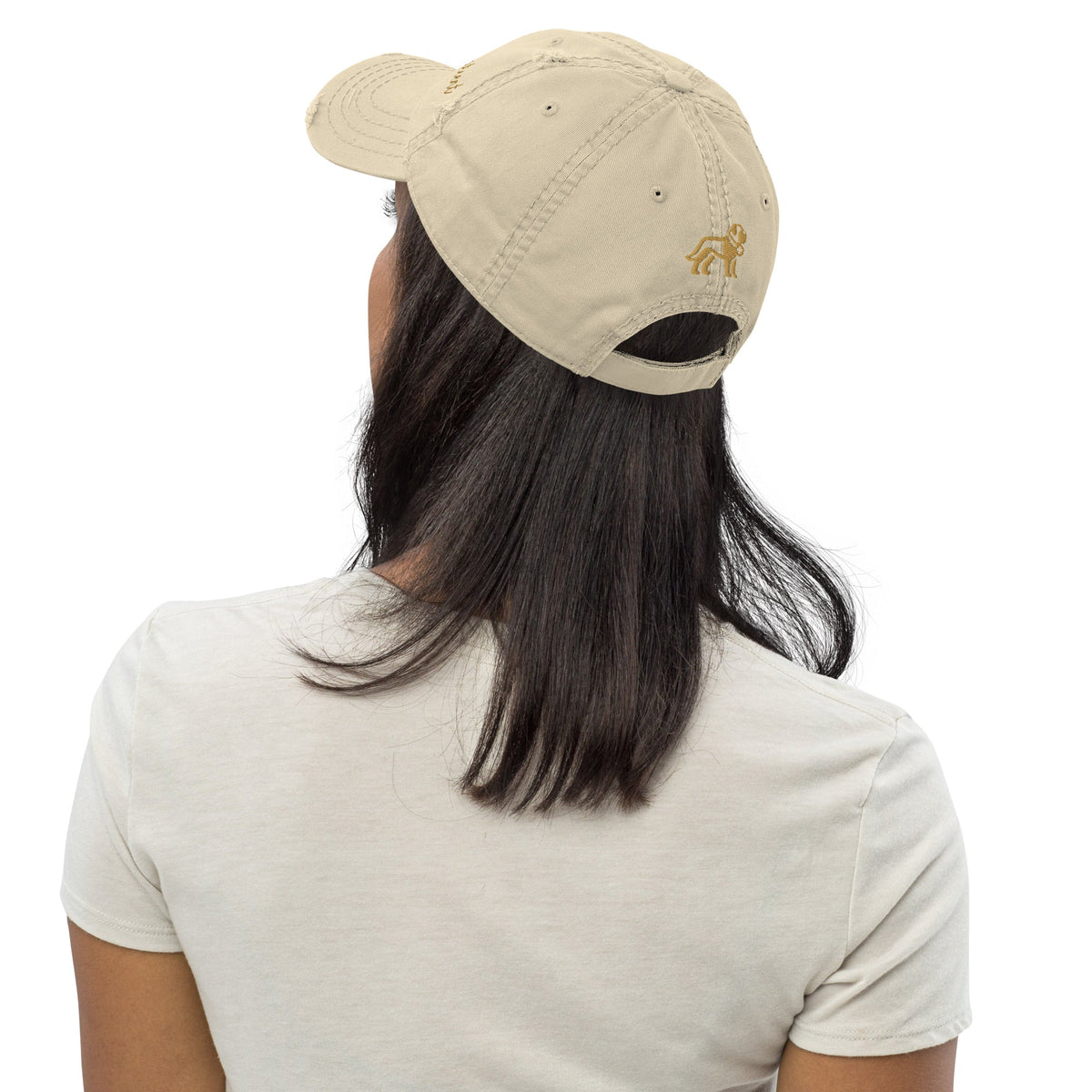 Choose Your Phrase Saint Bernard Embroidered Distressed Hat - Lucy + Norman