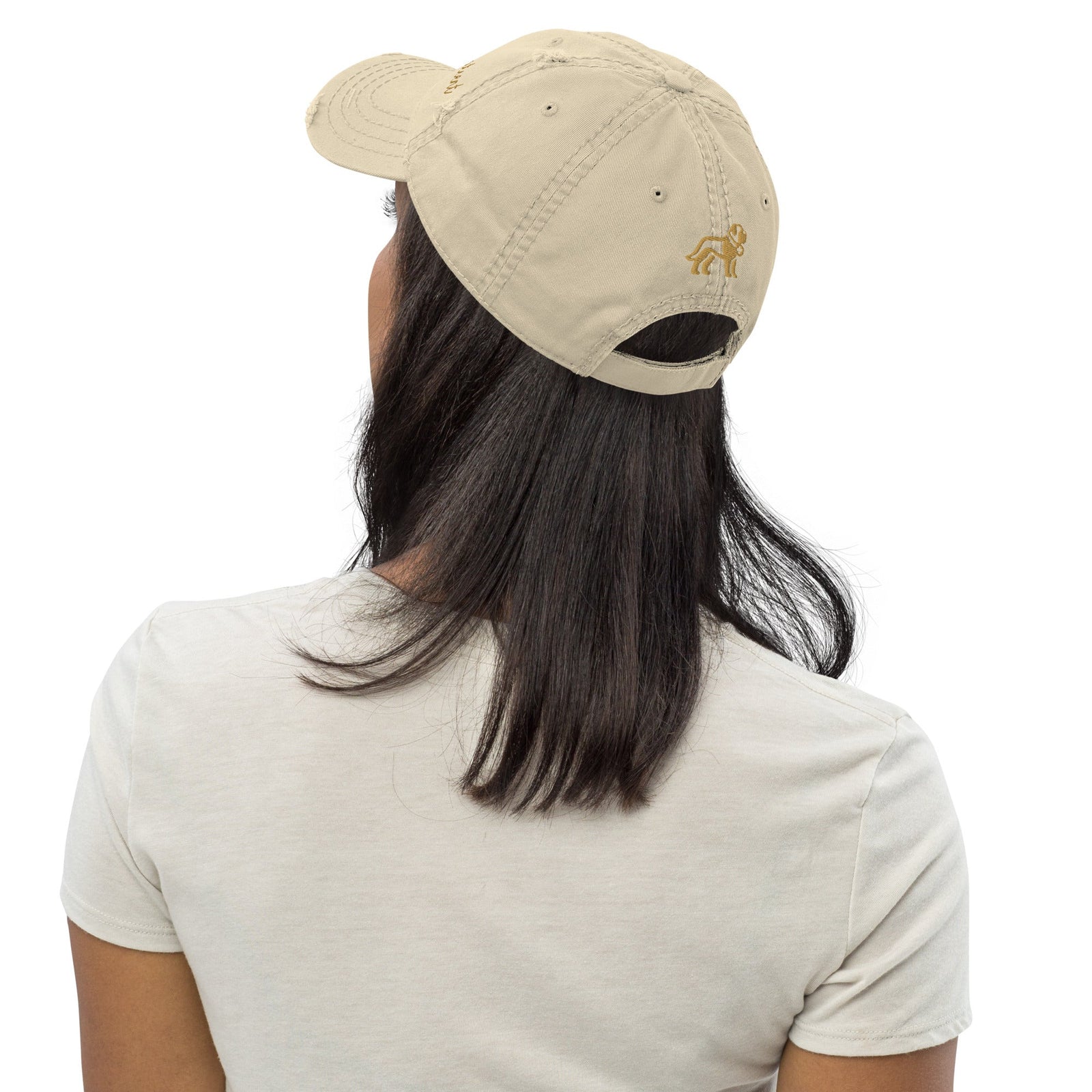 Choose Your Phrase Saint Bernard Embroidered Distressed Hat - Lucy + Norman