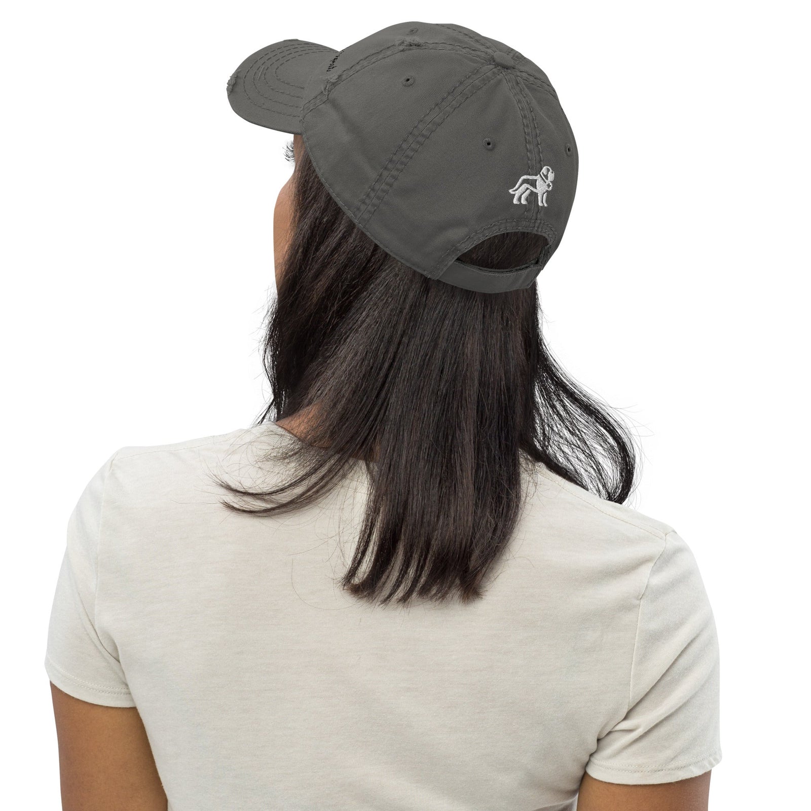 Choose Your Phrase Saint Bernard Embroidered Distressed Hat - Lucy + Norman