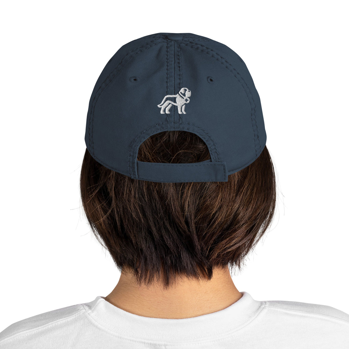 Choose Your Phrase Saint Bernard Embroidered Distressed Hat - Lucy + Norman