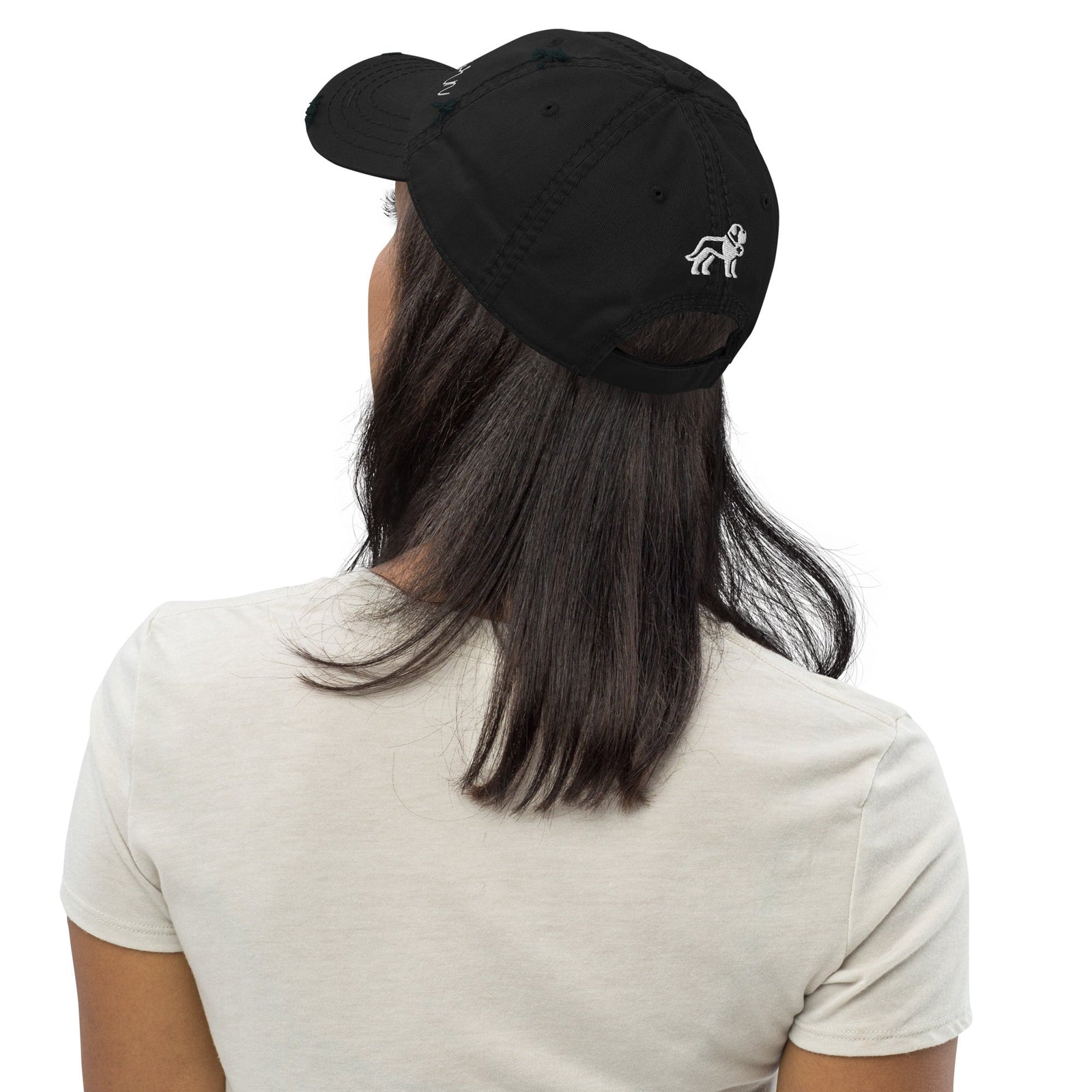 Choose Your Phrase Saint Bernard Embroidered Distressed Hat - Lucy + Norman
