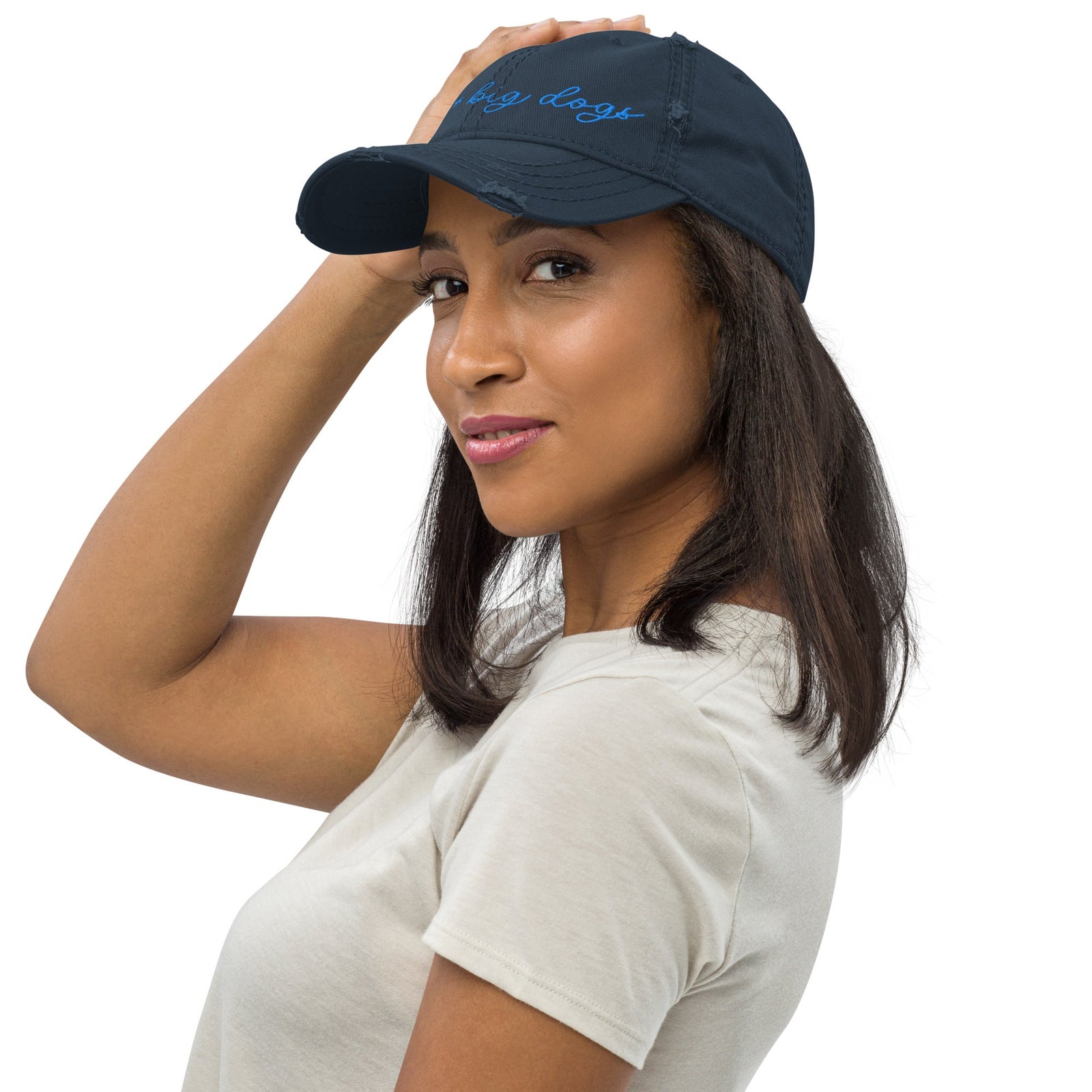 Choose Your Phrase Saint Bernard Embroidered Distressed Hat - Lucy + Norman