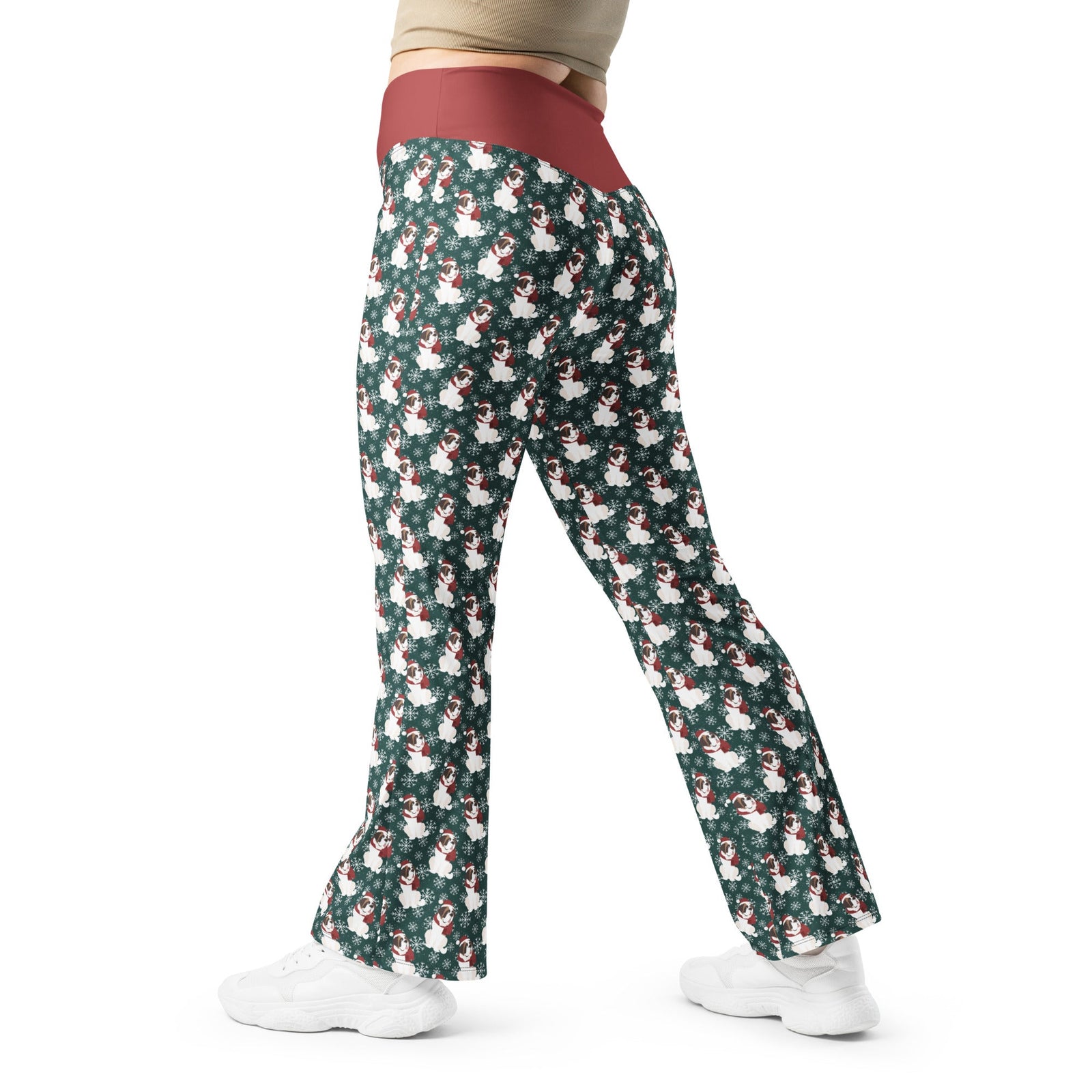 Christmas Saint Snowflake Flare Leggings - Lucy + Norman