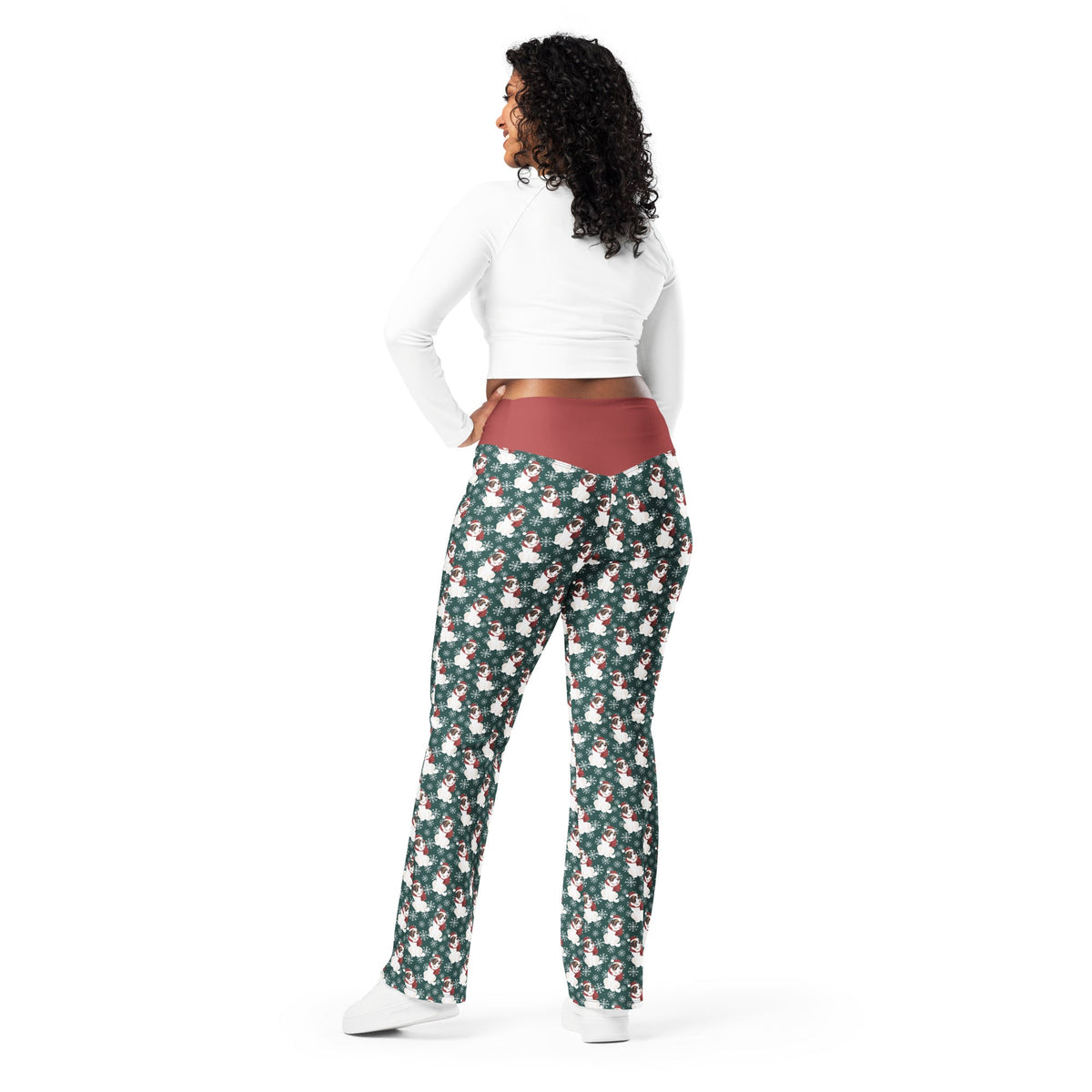 Christmas Saint Snowflake Flare Leggings - Lucy + Norman