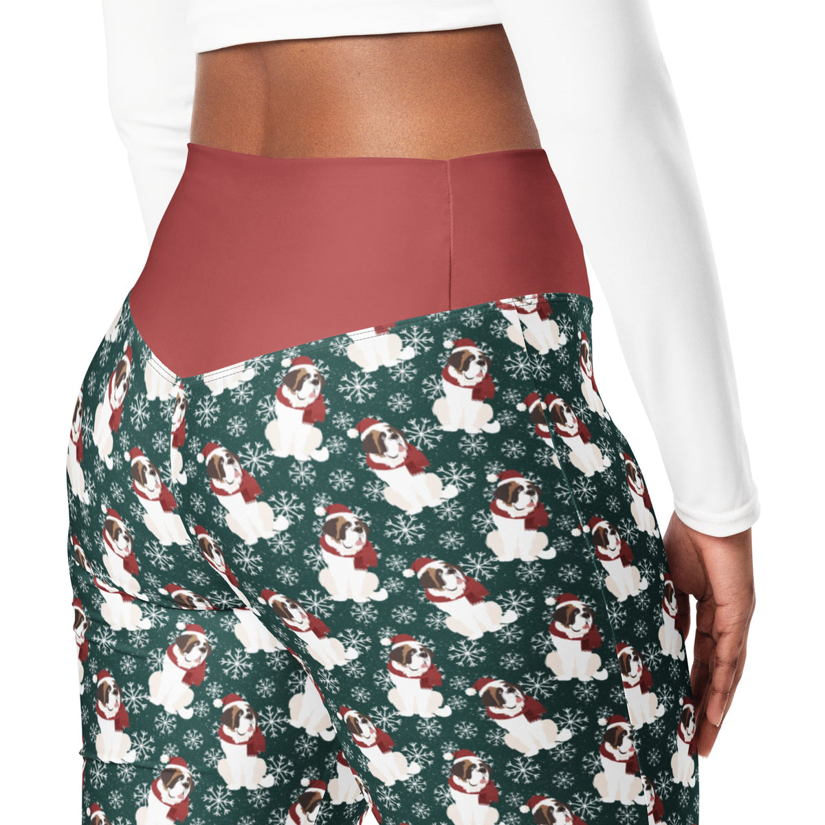 Christmas Saint Snowflake Flare Leggings - Lucy + Norman