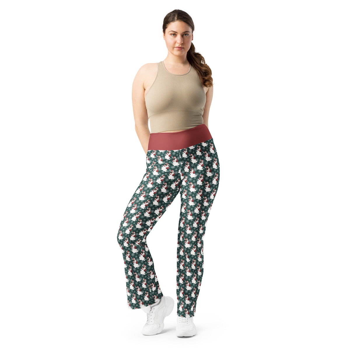 Christmas Saint Snowflake Flare Leggings - Lucy + Norman