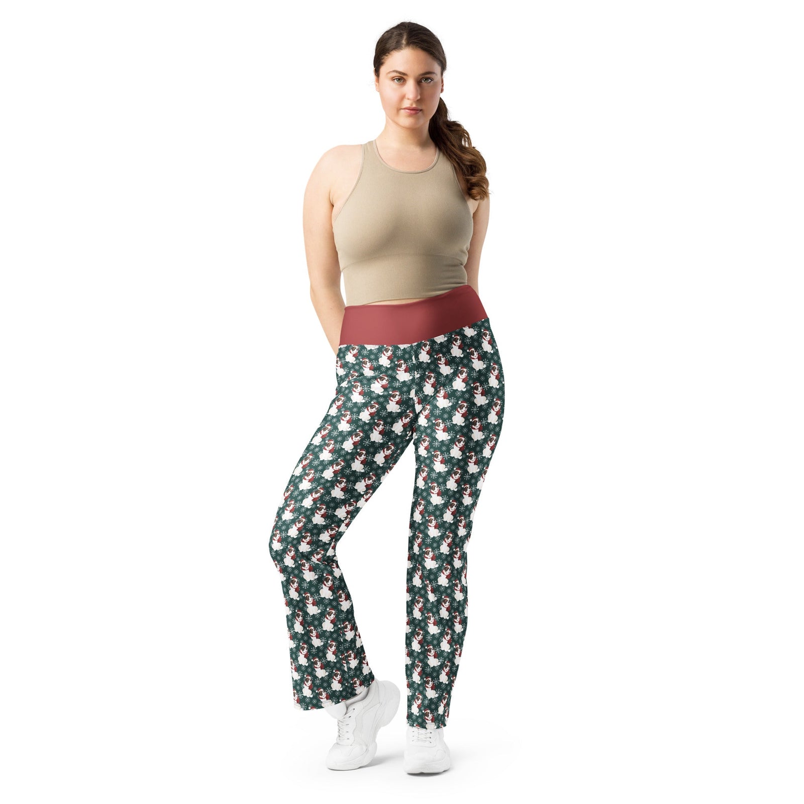 Christmas Saint Snowflake Flare Leggings - Lucy + Norman