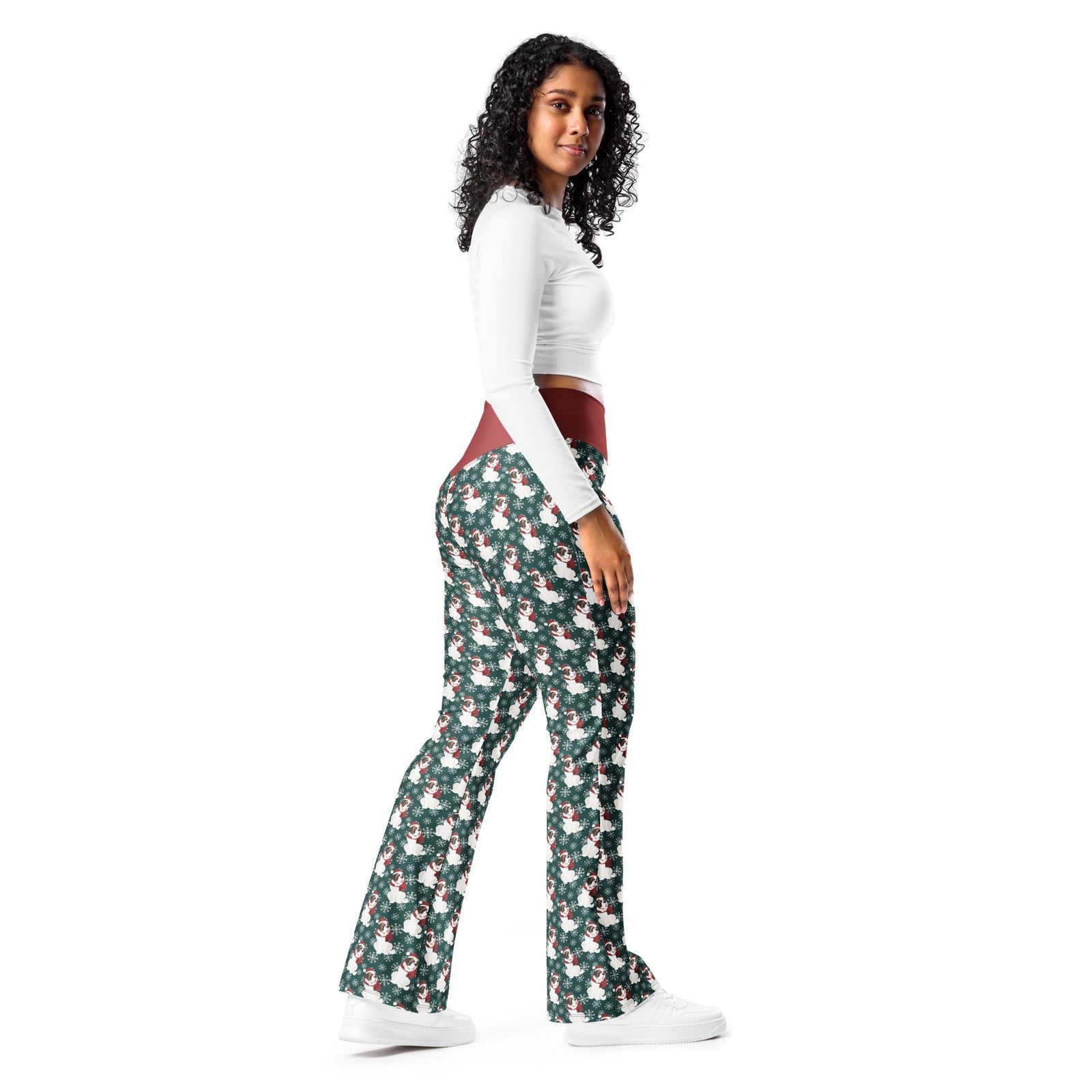 Christmas Saint Snowflake Flare Leggings - Lucy + Norman