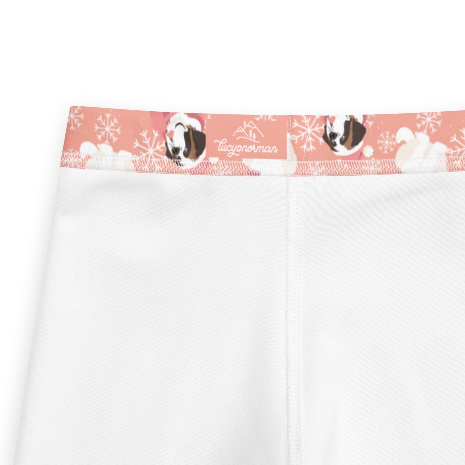 Christmas St Bernard Dog Kid's Leggings - Lucy + Norman