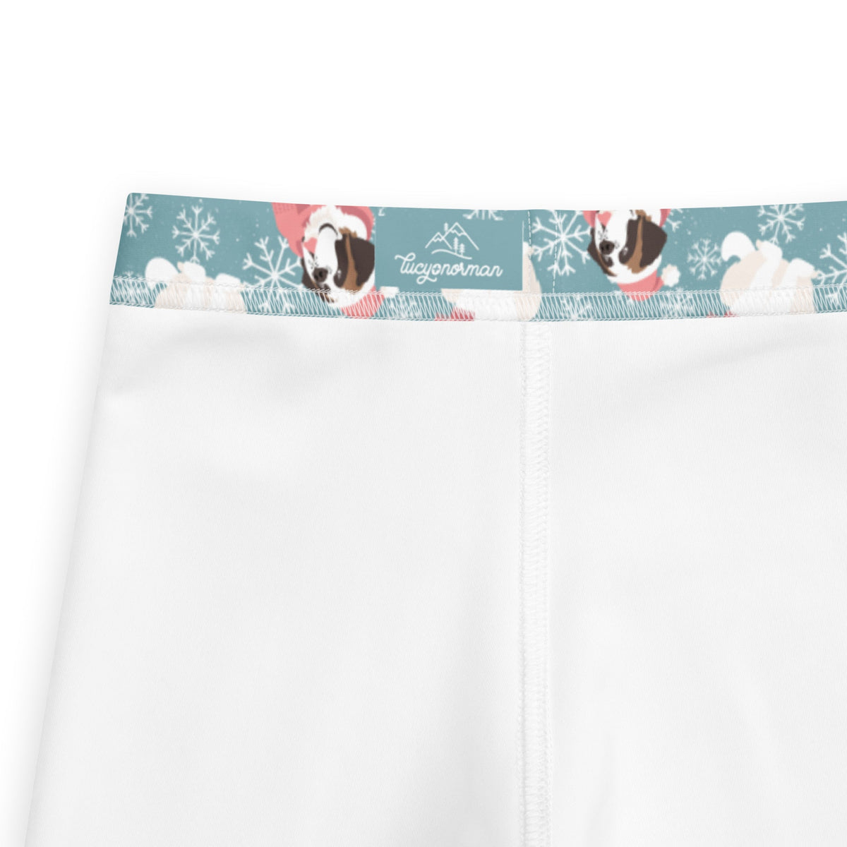 Christmas St Bernard Dog Kid's Leggings - Lucy + Norman