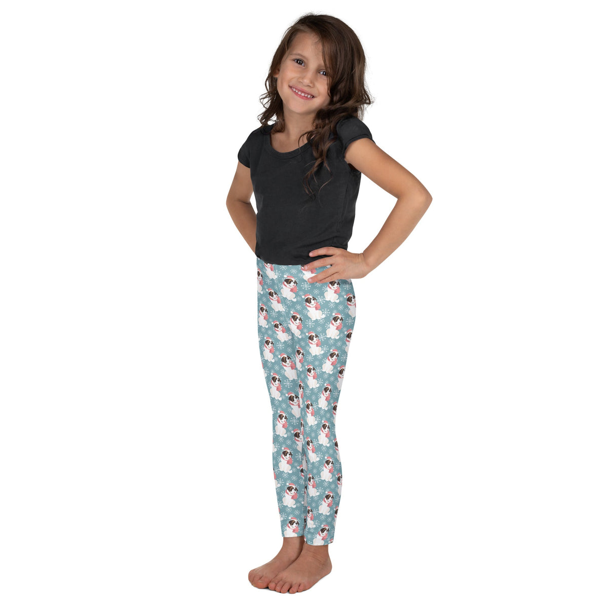 Christmas St Bernard Dog Kid's Leggings - Lucy + Norman