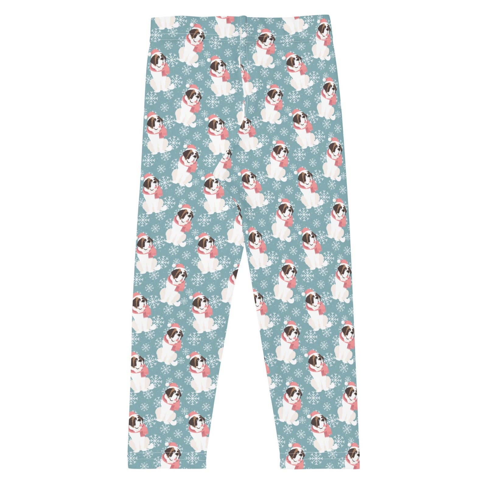 Christmas St Bernard Dog Kid's Leggings - Lucy + Norman