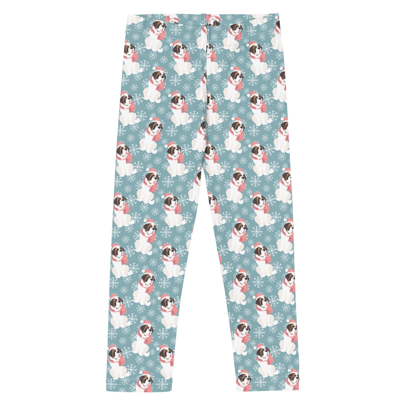 Christmas St Bernard Dog Kid's Leggings - Lucy + Norman