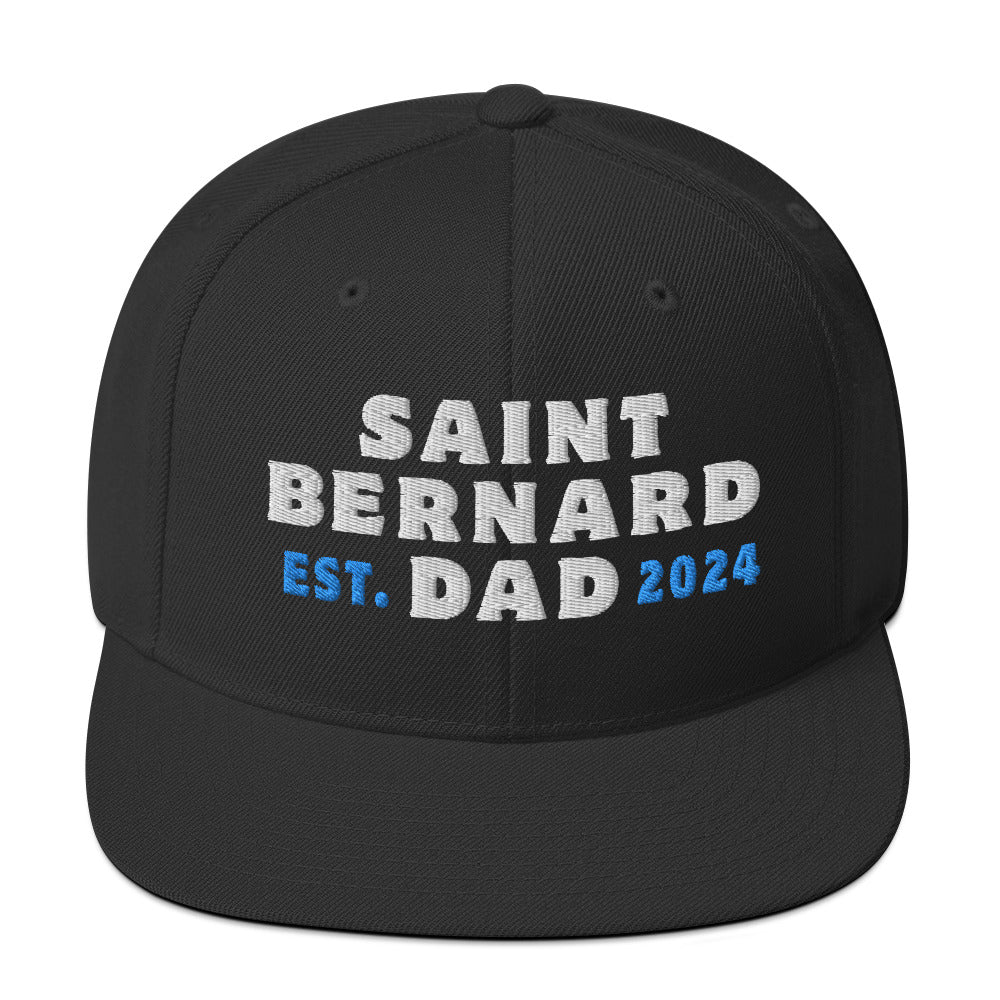 Saint Bernard Dad Est. Date Snapback Hat