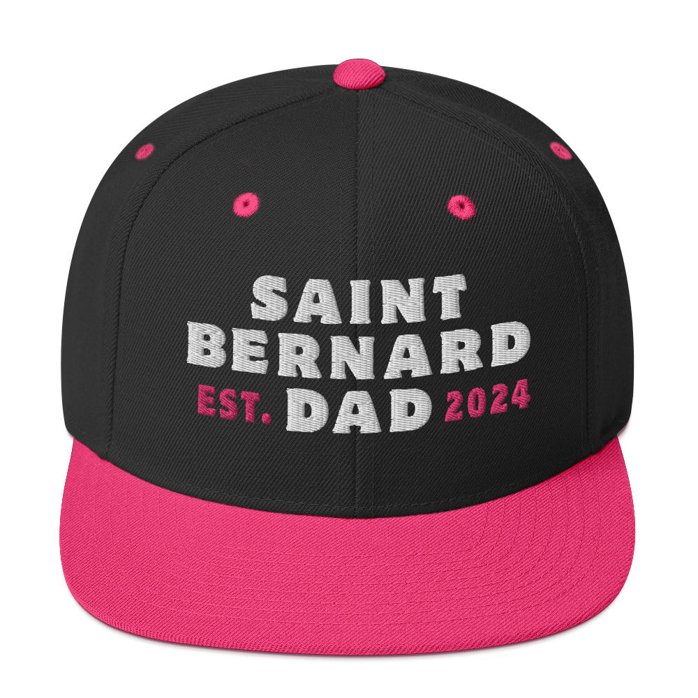 Saint Bernard Dad Est. Date Snapback Hat