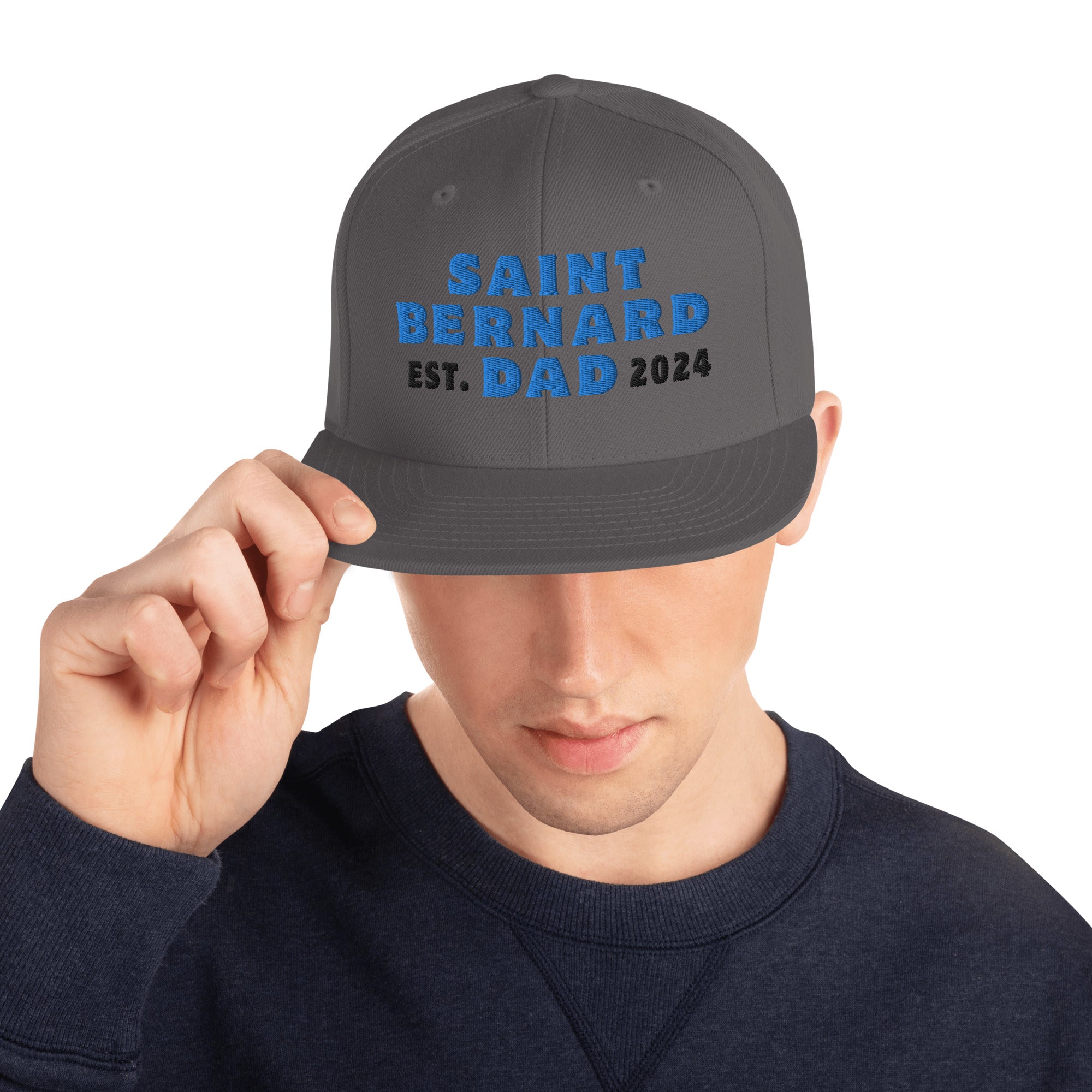 Saint Bernard Dad Est. Date Snapback Hat