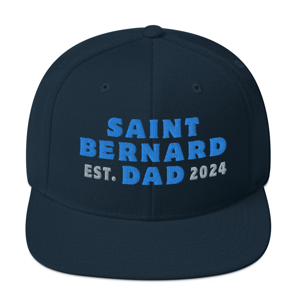 Saint Bernard Dad Est. Date Snapback Hat