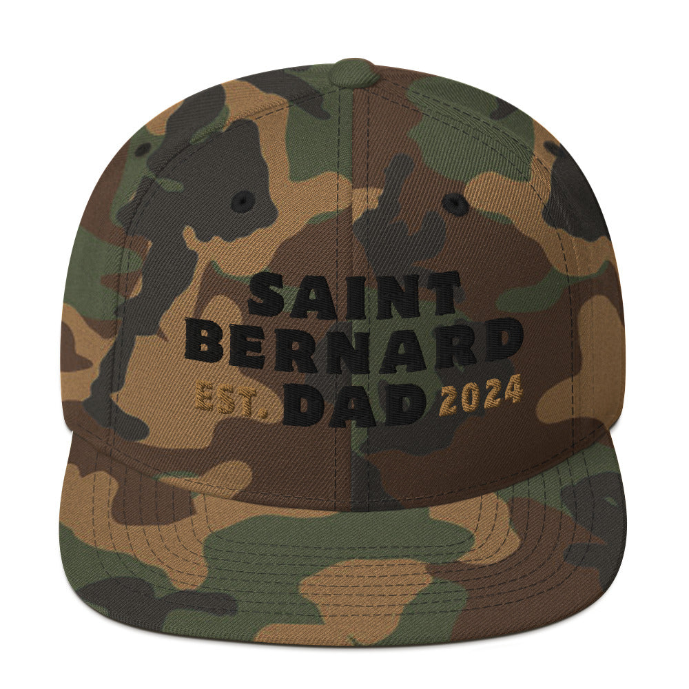 Saint Bernard Dad Est. Date Snapback Hat