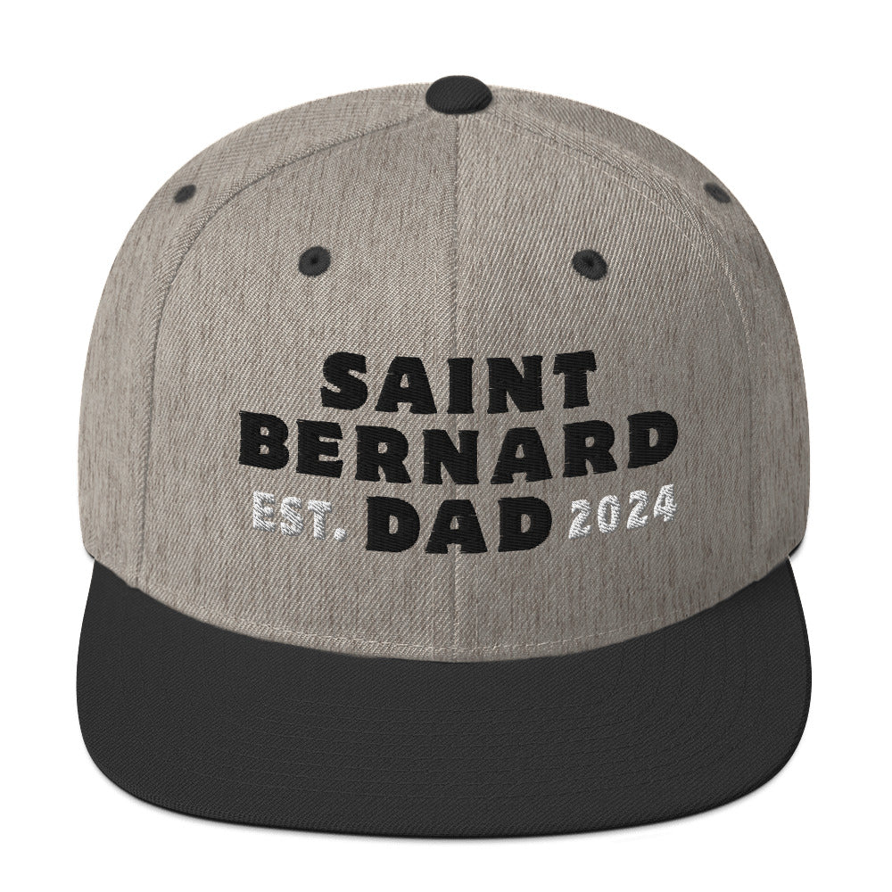 Saint Bernard Dad Est. Date Snapback Hat