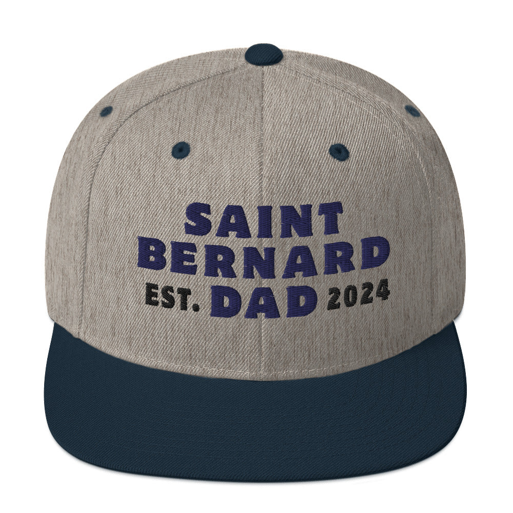 Saint Bernard Dad Est. Date Snapback Hat