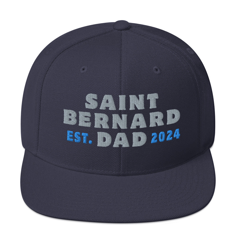 Saint Bernard Dad Est. Date Snapback Hat