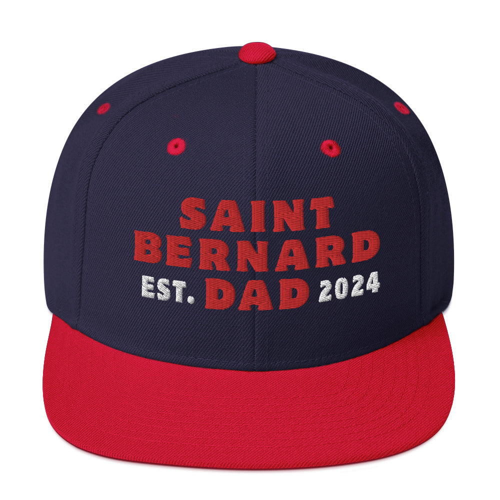 Saint Bernard Dad Est. Date Snapback Hat