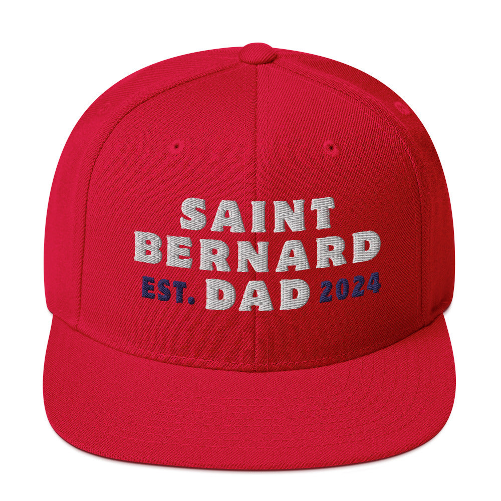 Saint Bernard Dad Est. Date Snapback Hat