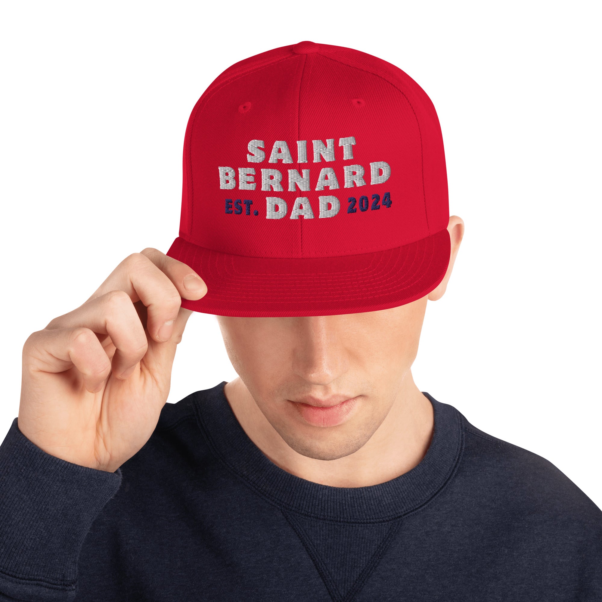 Saint Bernard Dad Est. Date Snapback Hat