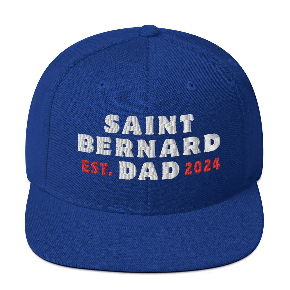 Saint Bernard Dad Est. Date Snapback Hat