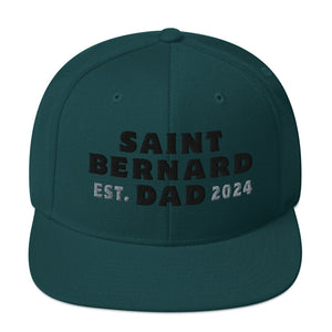 Saint Bernard Dad Est. Date Snapback Hat