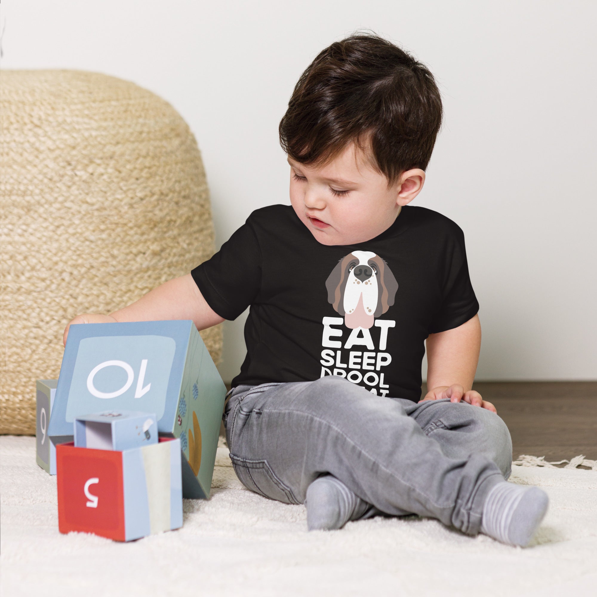 Eat Sleep Drool Repeat Baby Jersey Tee - Lucy + Norman