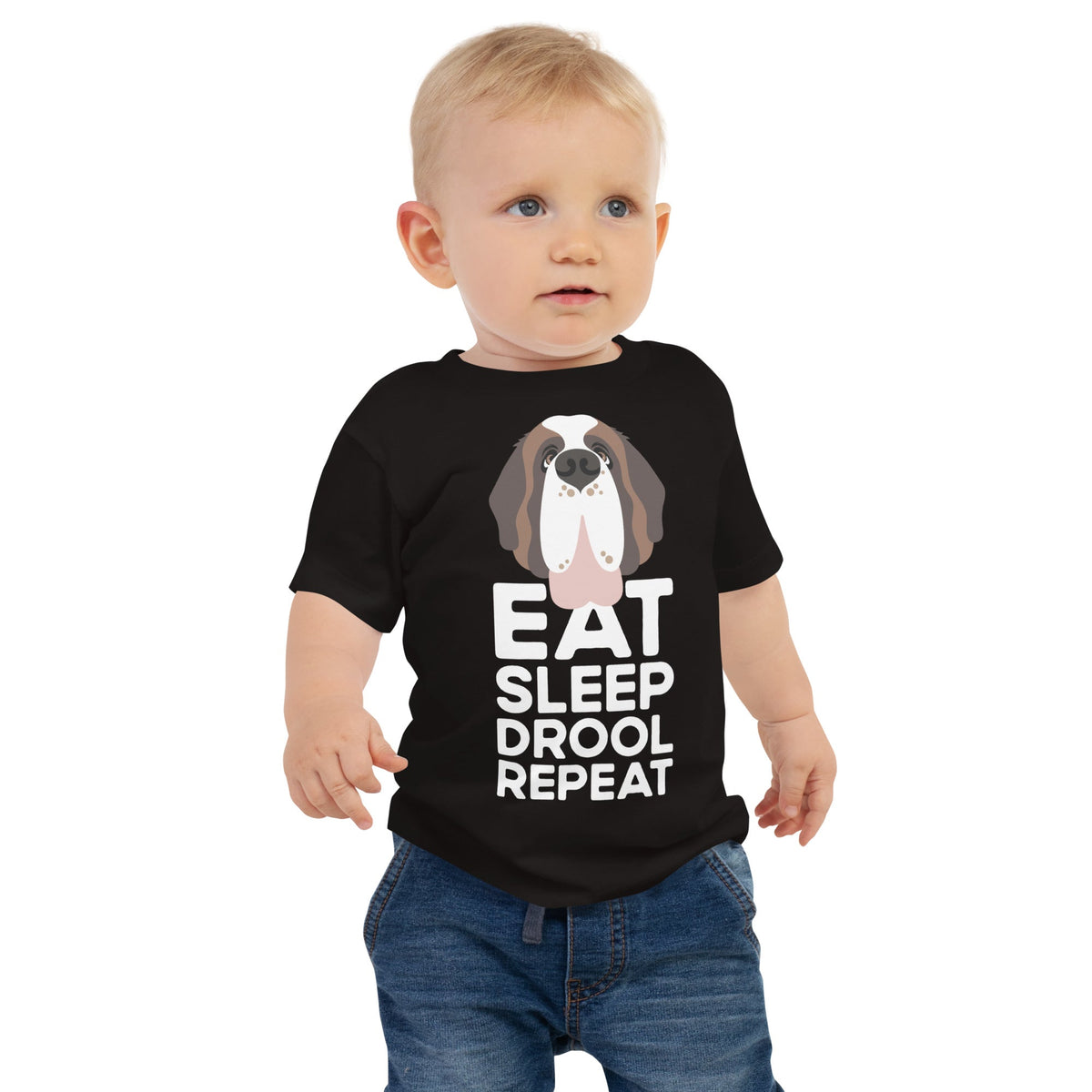 Eat Sleep Drool Repeat Baby Jersey Tee - Lucy + Norman