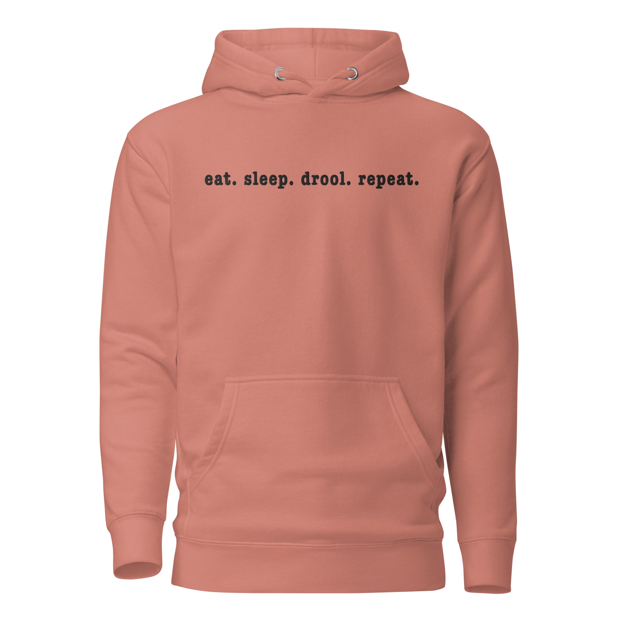 Eat. Sleep. Drool. Repeat. Embroidered Hoodie - Lucy + Norman