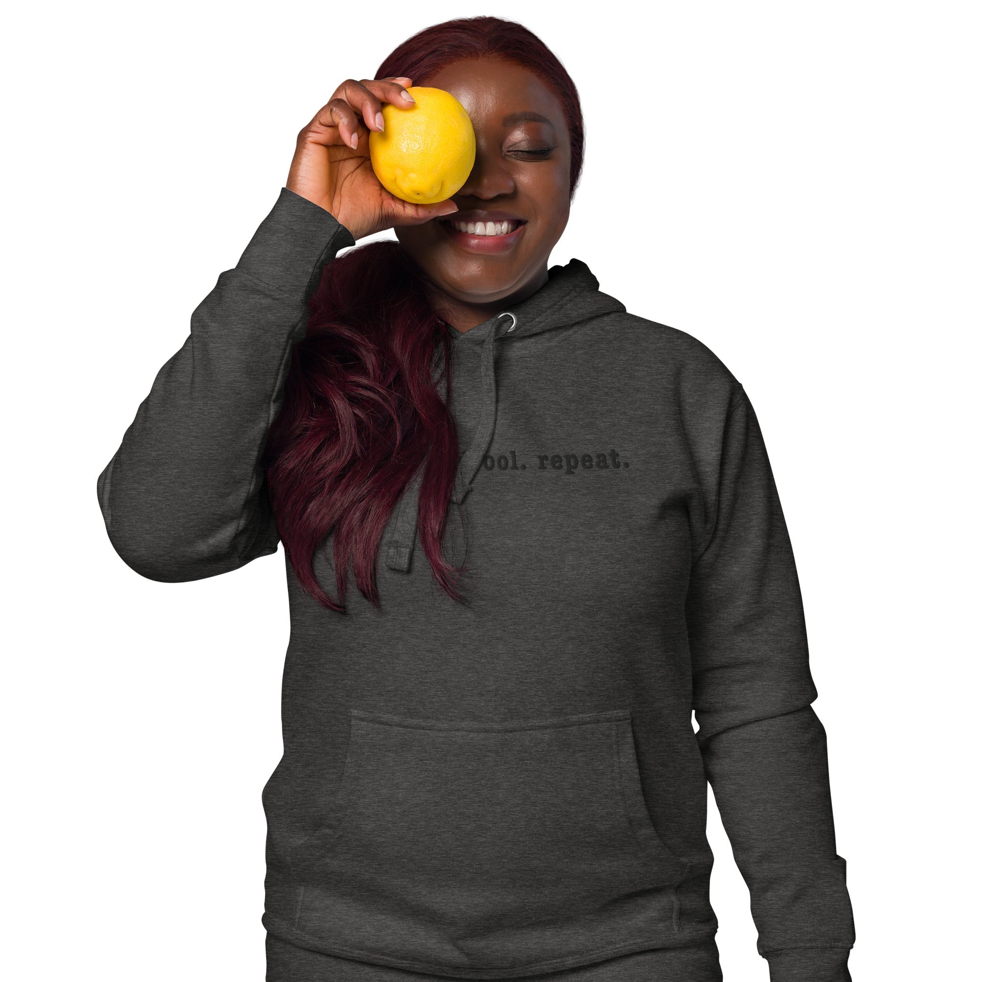 Eat. Sleep. Drool. Repeat. Embroidered Hoodie - Lucy + Norman