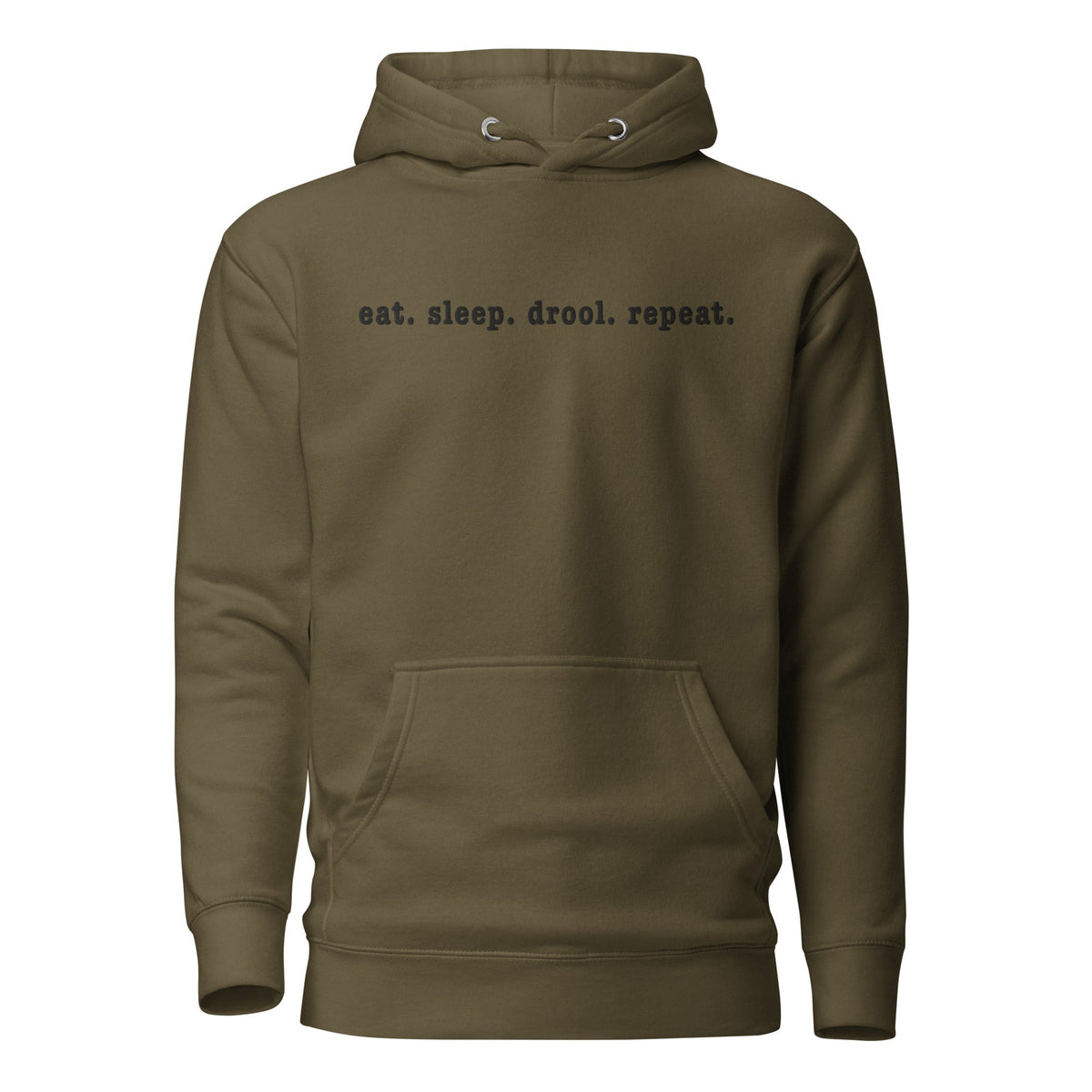 Eat. Sleep. Drool. Repeat. Embroidered Hoodie - Lucy + Norman