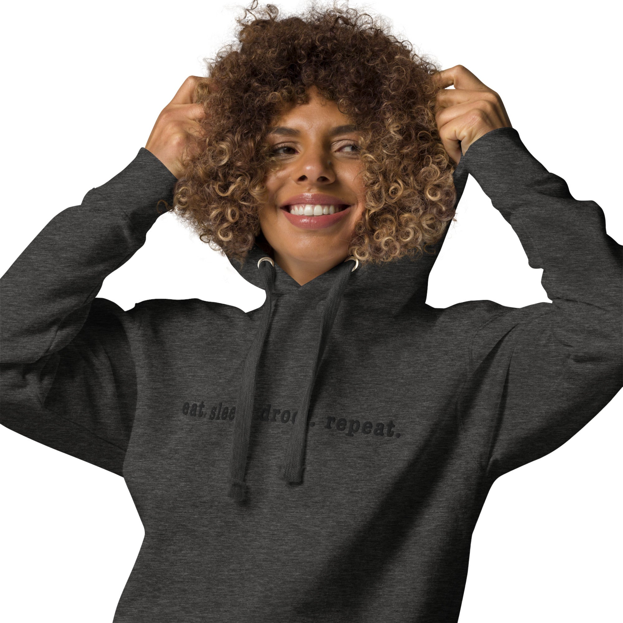 Eat. Sleep. Drool. Repeat. Embroidered Hoodie - Lucy + Norman