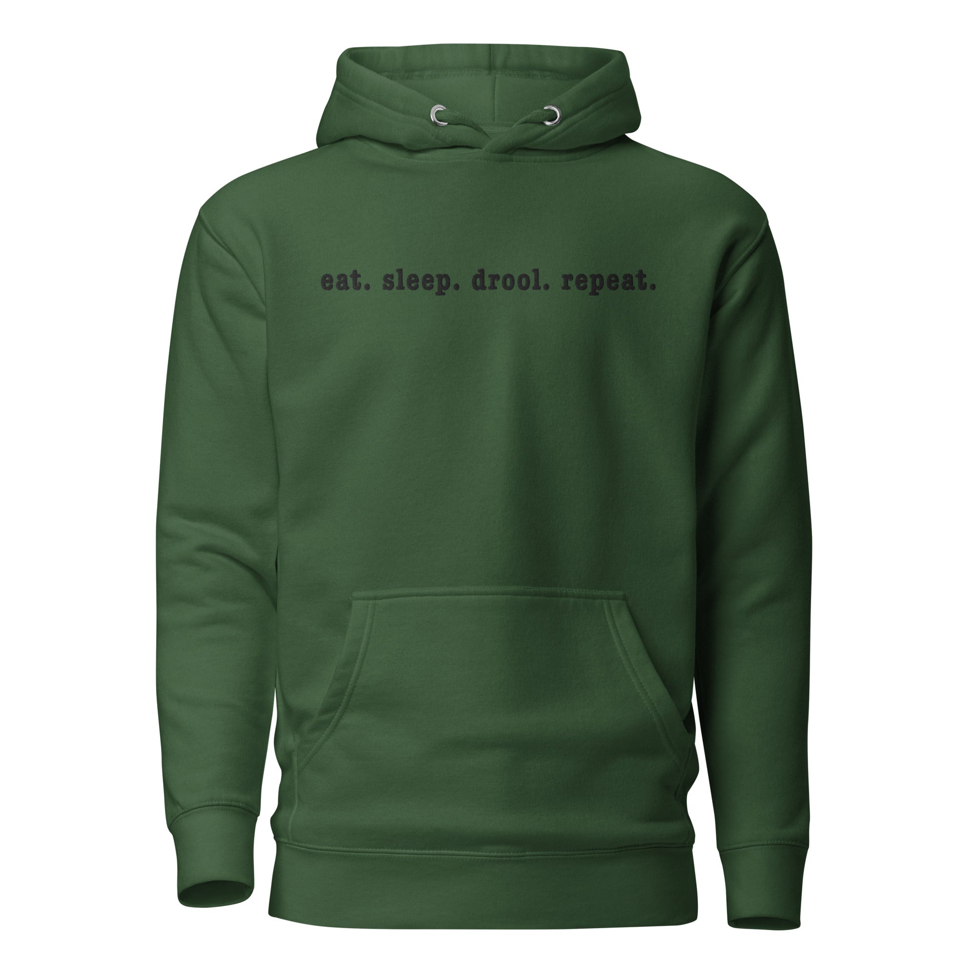 Eat. Sleep. Drool. Repeat. Embroidered Hoodie - Lucy + Norman