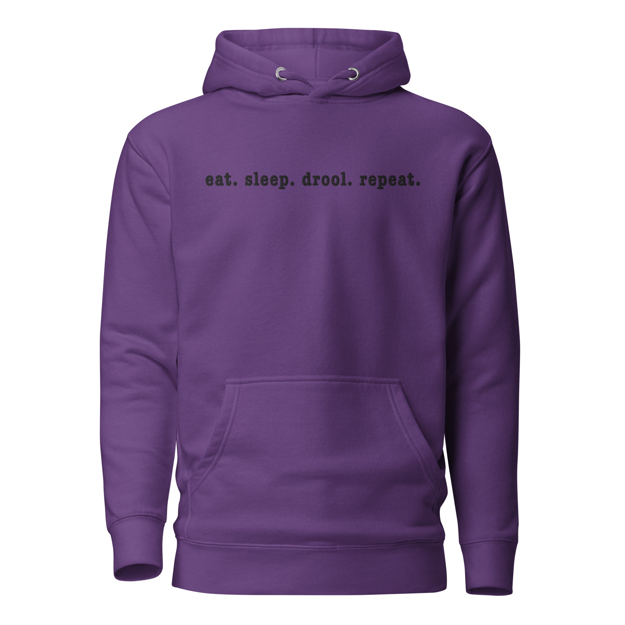 Eat. Sleep. Drool. Repeat. Embroidered Hoodie - Lucy + Norman