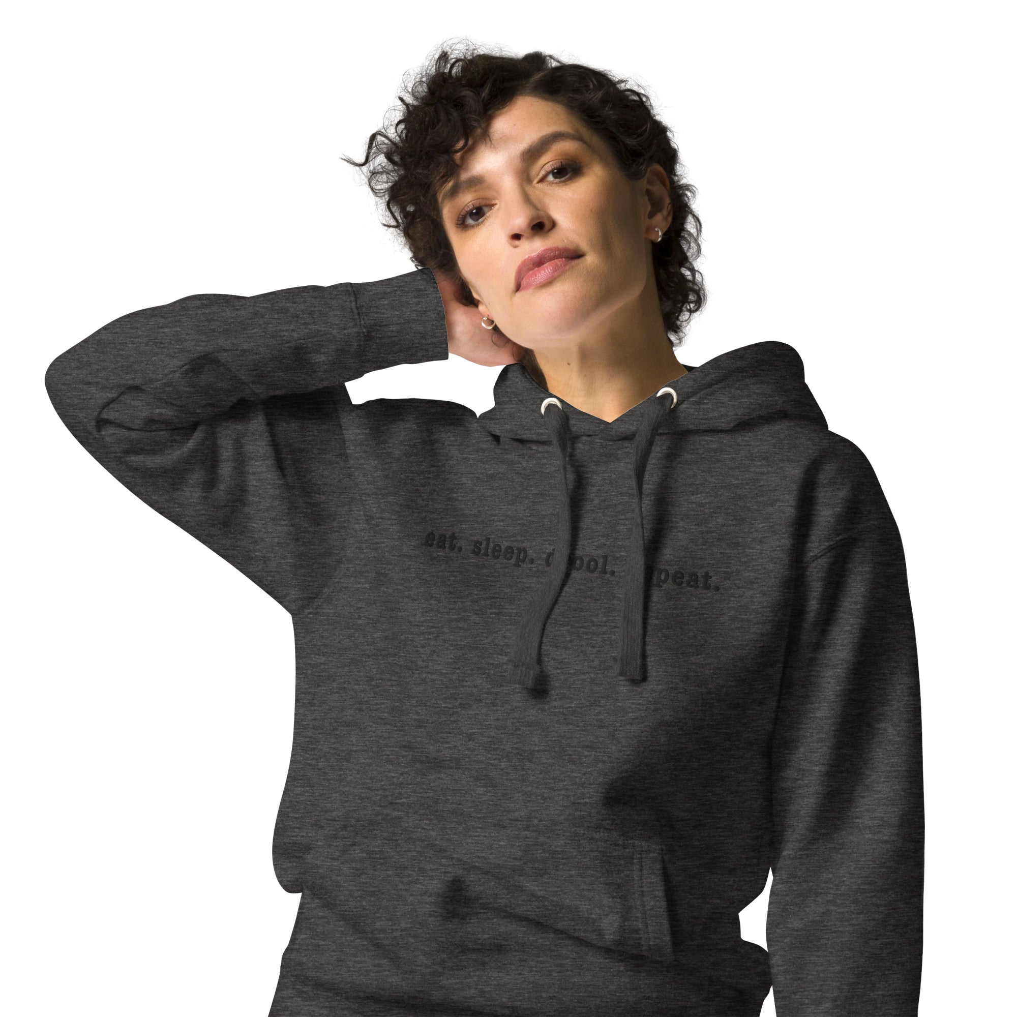 Eat. Sleep. Drool. Repeat. Embroidered Hoodie - Lucy + Norman