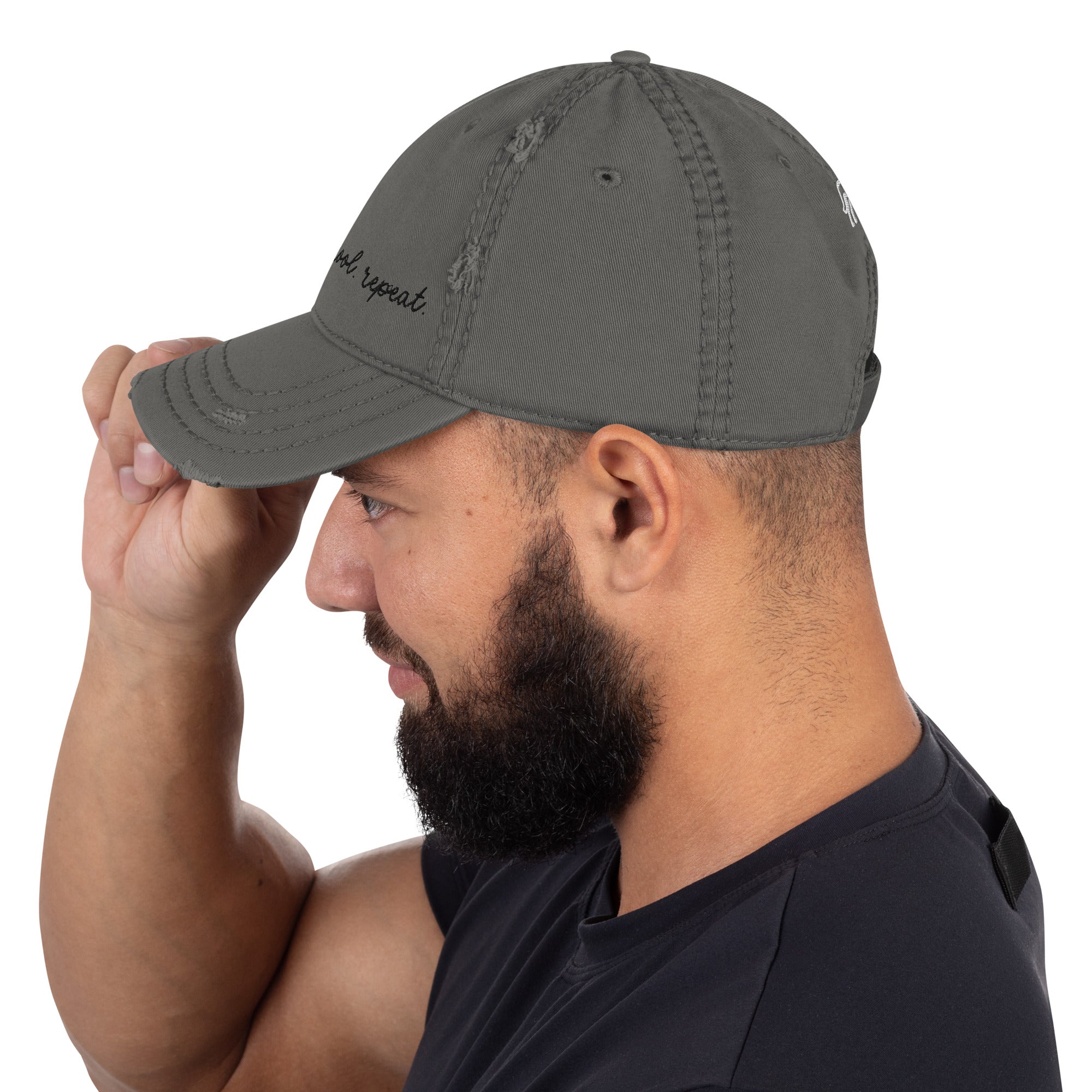 Choose Your Phrase Saint Bernard Embroidered Distressed Hat