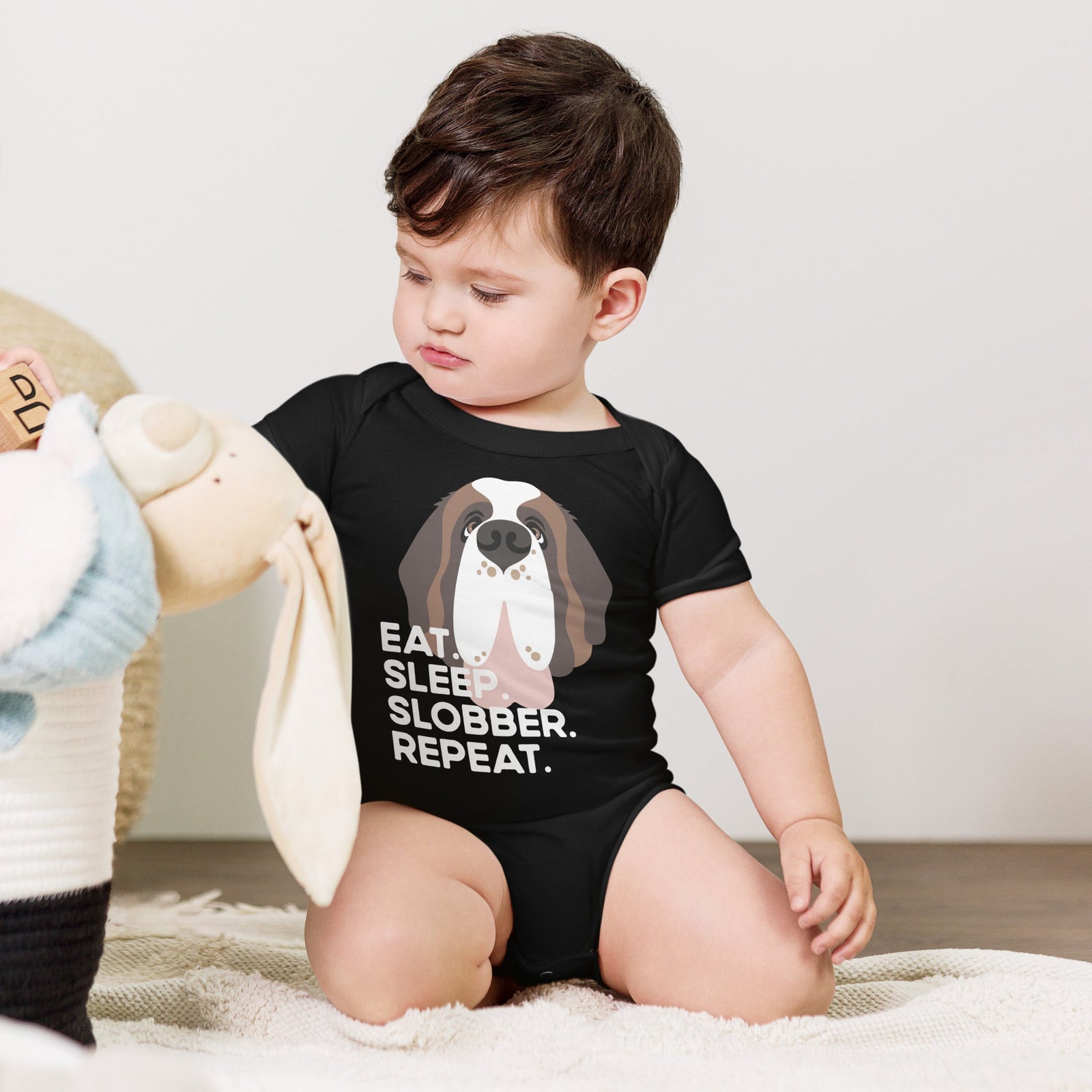 Eat Sleep Slobber Repeat Baby Bodysuit - Lucy + Norman