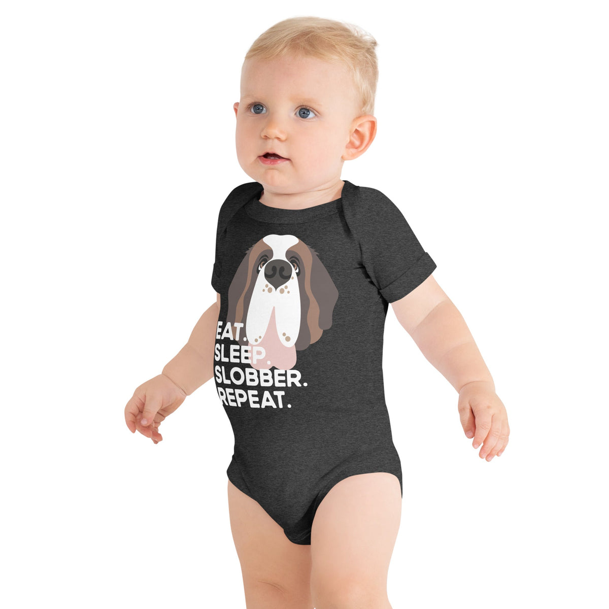 Eat Sleep Slobber Repeat Baby Bodysuit - Lucy + Norman