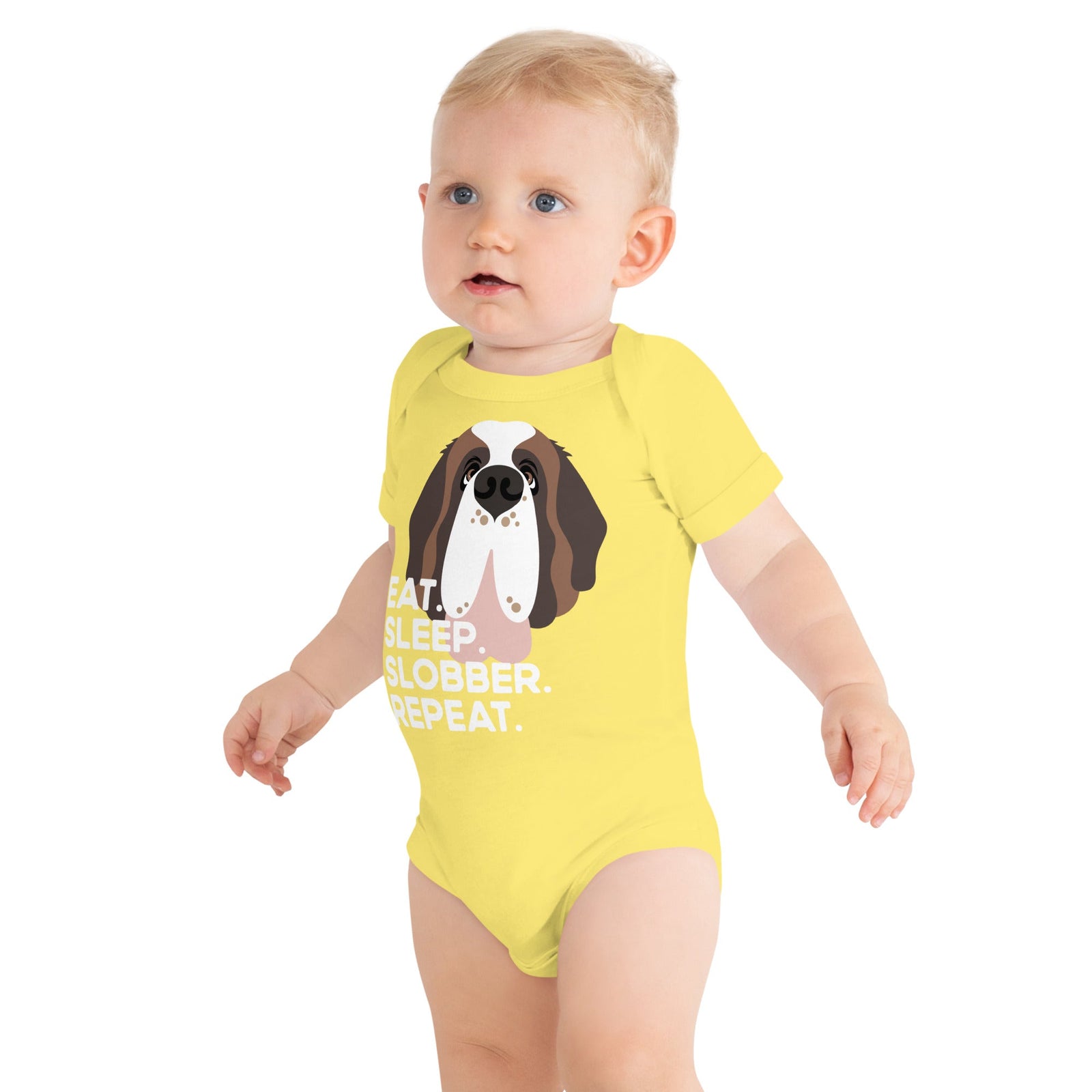 Eat Sleep Slobber Repeat Baby Bodysuit - Lucy + Norman