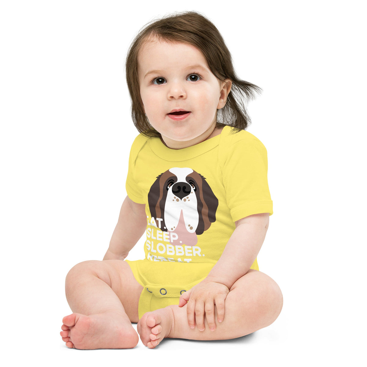 Eat Sleep Slobber Repeat Baby Bodysuit - Lucy + Norman