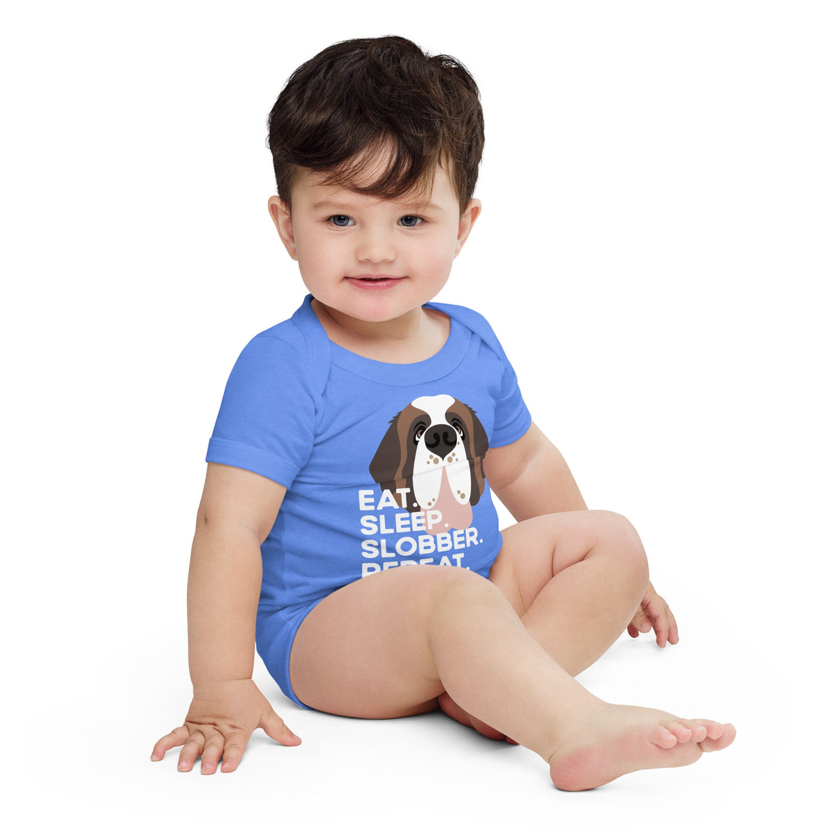 Eat Sleep Slobber Repeat Baby Bodysuit - Lucy + Norman