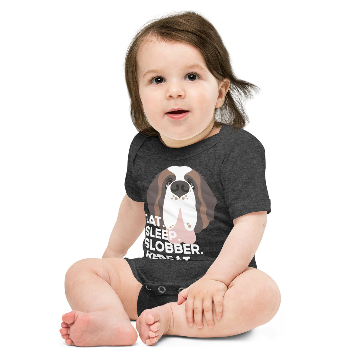 Eat Sleep Slobber Repeat Baby Bodysuit - Lucy + Norman